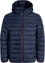 mens JJEBRADLEY LIGHT PUFFER HOOD NOOS Quilted Jacket - Sky Captain