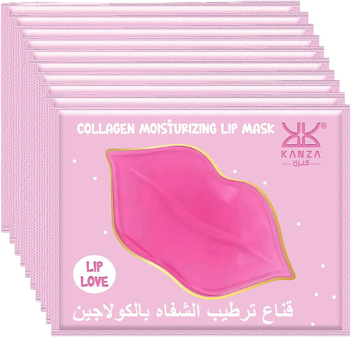 15 Pcs Collagen Lip Mask(15 8g) Lip Mask Sheet Collagen Lip Sleeping Masks for Dry and Dark Lips, Overnight Skincare Moistirizing Lip Plumper Nourishing Lip Balm Maskk for Women and Men - 10 PCS SET