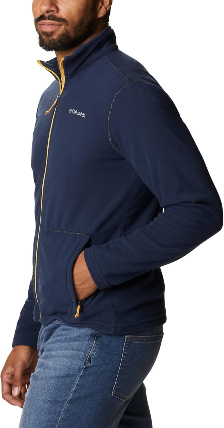 Columbia Men's Full Zip Fleece Jacket, Fast Trek Light, Carnelian Red, XXL