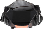 Vintage Faux-Leather 26L Medium Water Resistant Travel Duffle Bag/Gym Bag/Sports Duffle for Men/Women (Black)