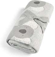 Mamas & Papas Cotton Knitted Blanket - Gray, 70 x 90cm, Koala Design for Birth+