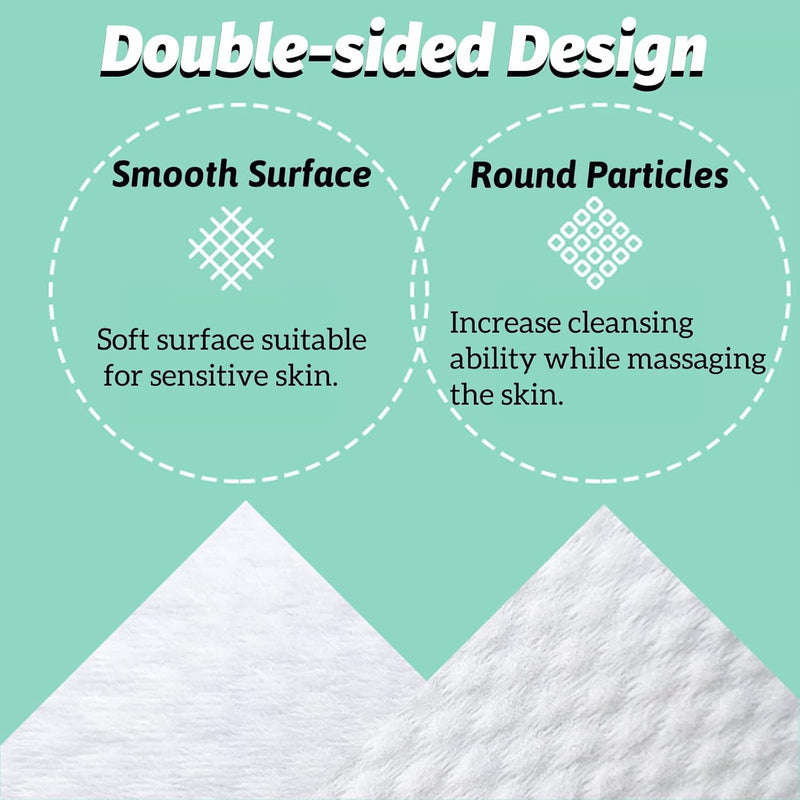 MAKINGTEC Disposable Face Towel, Facial Tissues, Wet Dry Face Cloths, Biodegradable Clean Towels, Makeup Remover Wipes Ultra Soft for Sensitive Skin, Extra Thick for Cleansing (3 Pack)