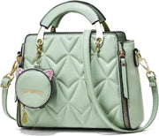 womens Xiaoyu001 Women Purse Satchel - Green Bubble