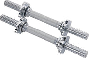 Sunny Health & Fitness Upper Body Workout Bar for Strength Training, Home Gym Exercise and Workout, Optional Doorway Chin Up Pull Up Bar & Threaded Chrome Dumbbell Bar Set - 02 Threaded Chrome Dumbbell Bar