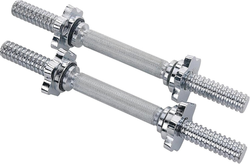 Sunny Health & Fitness Upper Body Workout Bar for Strength Training, Home Gym Exercise and Workout, Optional Doorway Chin Up Pull Up Bar & Threaded Chrome Dumbbell Bar Set - 02 Threaded Chrome Dumbbell Bar