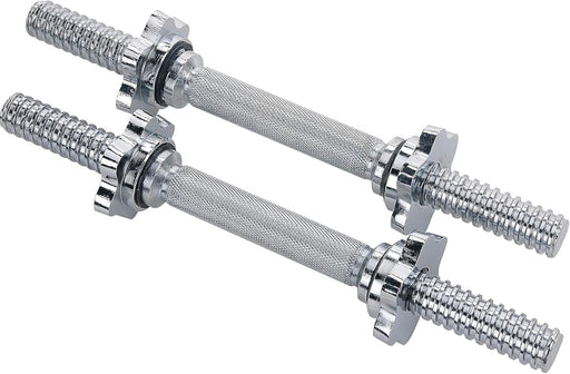 Sunny Health & Fitness Upper Body Workout Bar for Strength Training, Home Gym Exercise and Workout, Optional Doorway Chin Up Pull Up Bar & Threaded Chrome Dumbbell Bar Set - 02 Threaded Chrome Dumbbell Bar