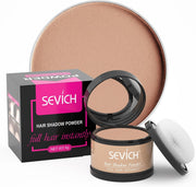 Sevich Hairline PowderInstantly Conceals Hair Loss, Root Touch up Powder, Hair Shadow Toppers for Women & Men, Touch Up for Thinning Gray Hair, Windproof & Sweatproof, Medium Brown - 4 g (Pack of 1) Light Brown
