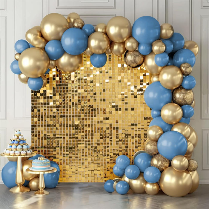 Kate Shimmer Wall Backdrop Sliver Wall Panels 12Pcs Square Sequin Shimmer Wall Backdrop Decoration for Birthday Party,Wedding, Anniversary