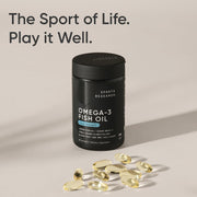 Sports Research Alaskan Omega3 Fish Oil 90 Softgels WildCaught Alaska Pollock EPA & DHA in Triglyceride Form NonGMO & GlutenFree Omega3 Supplement