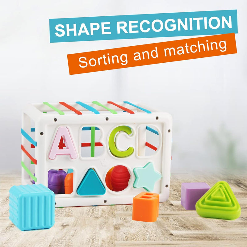 Jenilily Montessori Toys for 1 Year Old, Cloth Fishing Game, Boy Girls Toys Gifts, Baby Toys 6 to 12-18 Months, Baby Stacking Cups