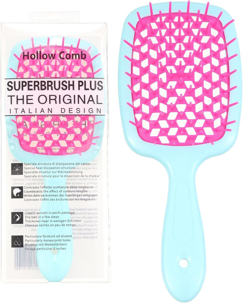 Hair Brush Comb For Hair Detangling Hair Brush Women Hair Styling Brush Hairbrush For Fine Hair Massage Comb Straw Hair Brush Vented Light Green+Purple - 015 Rose Red+Light Green