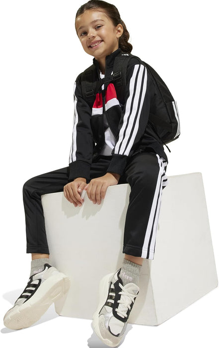 adidas Unisex Kids Seasonal Essentials Tiberio 3 Stripes Tricot Tracksuit TRACKSUIT