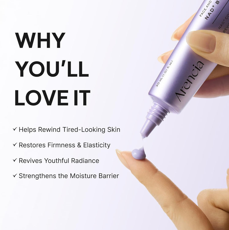NAD+ Serum Booster Shot with 5% NAD+ Complex & Resveratrol, Hydration & Barrier Support, 30 mL / 1.01 fl. oz.