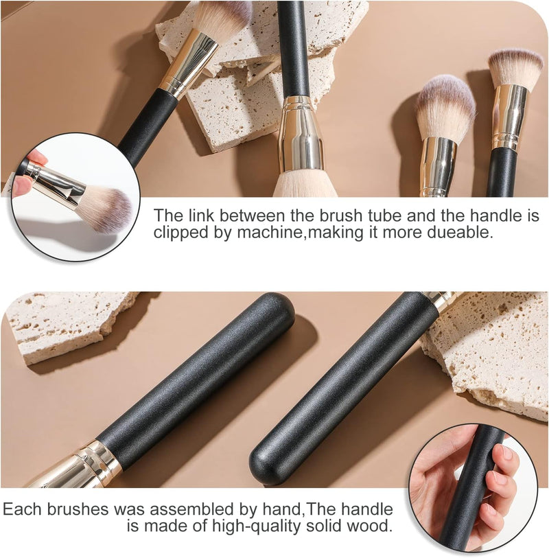 BS-MALL Makeup Brush Set Super Large Big Size Premium Foundation Synthetic Powder Concealers Makeup Brushes Cosmetic Brushes