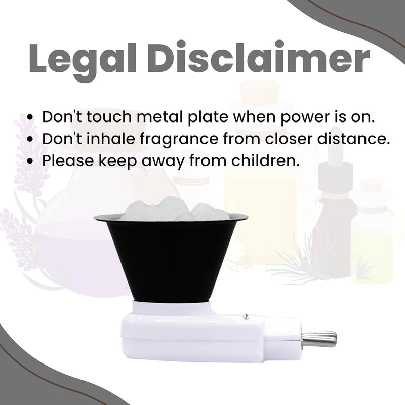 SIGNAMIO® 2 Pcs Kapoor Dani Electrical Camphor Diffuser Burner Set Oil Diffuser for Home, Featuring a bakhoor Burner and Electric dhup dani for Pooja Room