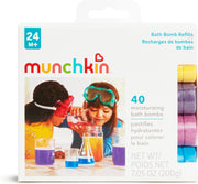 Munchkin Color Buddies Moisturizing Bath Bomb Refills, colorful and fun, bath time activity, 24 Months and above, Pack of 40