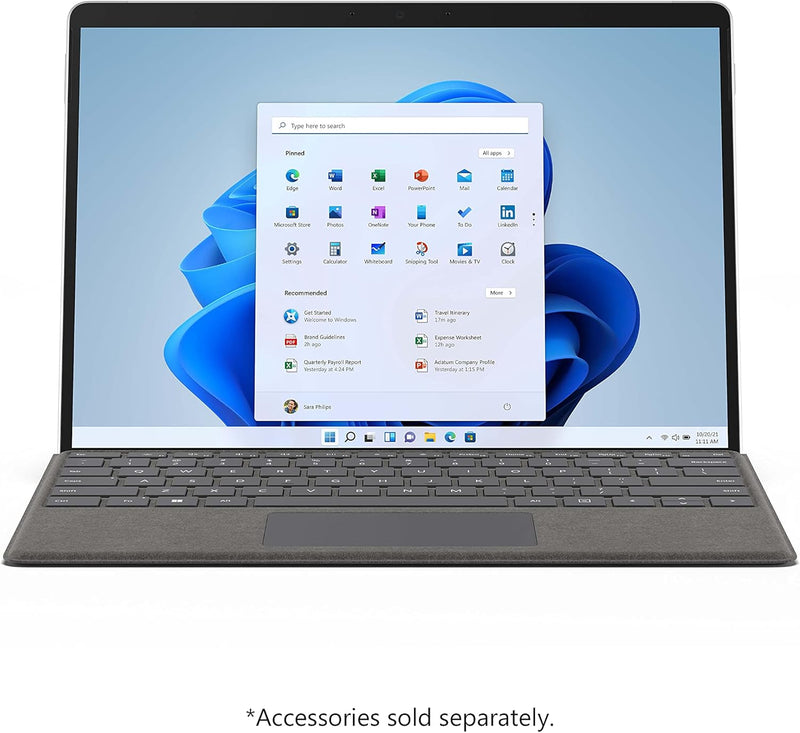Microsoft Surface Pro 8-13 Inch 2-In-1 Tablet Pc - Silver - Intel Core I5, 8Gb Ram, 128Gb Ssd - Windows 11 Home - Device Only, 2021 Model, 8Pn-00002, Delia I5/8/128 Home