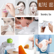 Cotton Facial Dry Wipes 100 Count, Deeply Cleansing Disposable Face Towel Cotton Tissue, Multi-Purpose for Skin Care, Facial Tissue for Cleansing, Skincare and Makeup Remover,Make-up Wipes (1 Pack)
