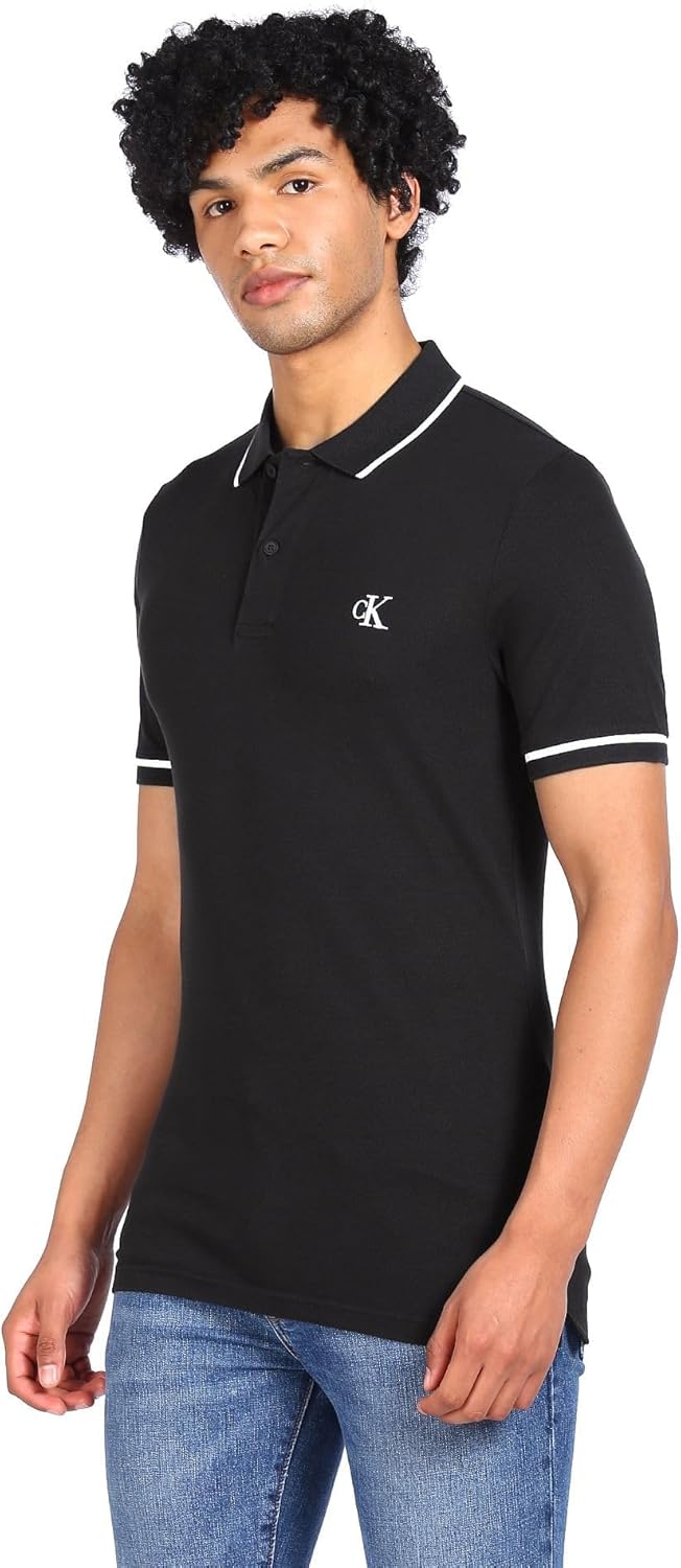 Calvin Klein Jeans Mens Tipping Slim Polo Polo Shirt