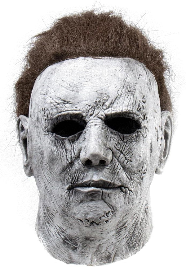 Michael Myers Mask Halloween Scary Mask Horror Masquerade Cosplay Party Props Mask for Adults Realistic Horror Killer Latex Mask Full Head Masks - A
