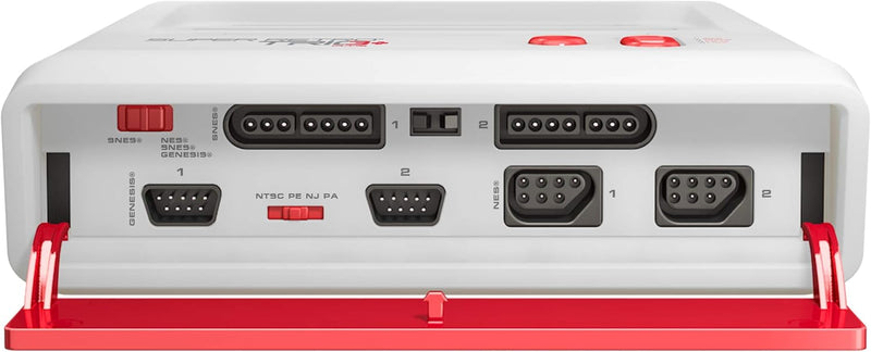 Geek Theory Retro-Bit Super Retro Trio HD Plus 720P 3 in 1 Console System - HDMI Port - for Original NES/SNES, Super Nintendo and Sega Genesis Games - Red/White