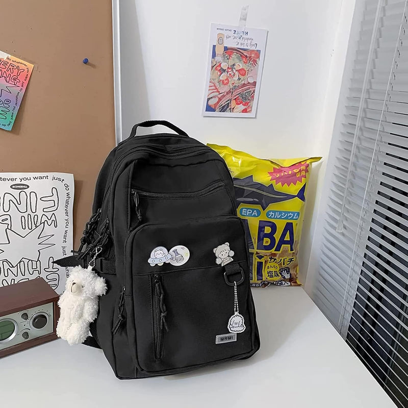 Cute Aesthetic Backpacks, School Backpack Teen Lightweight College Daypack for Teens Girls Women Students