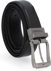 mens Dress Casual Every Day Leather Belt Belt - Black/Brown (Perforated)