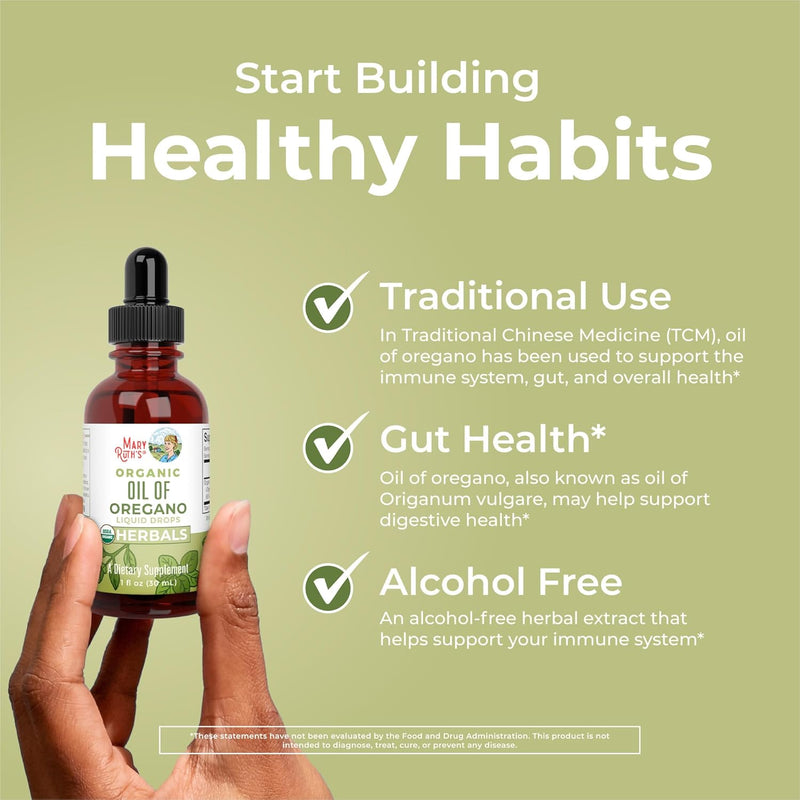 Oregano Oil Drops 6 Month Supply USDA Oil of Oregano Liquid Herbal Blend for Immune Support Digestive Health Overall Health Vegan Sugar Free Non-GMO 1 Fl Oz