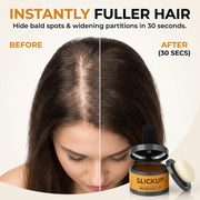 SLICKUP Hairline Shadow Powder for Root Touch Up Instant Hair Colour Stick for Grey Hair Coverage Temporary Hair Powder for Thinning Hair, Bald Spots & Hairline (Dark Brown)