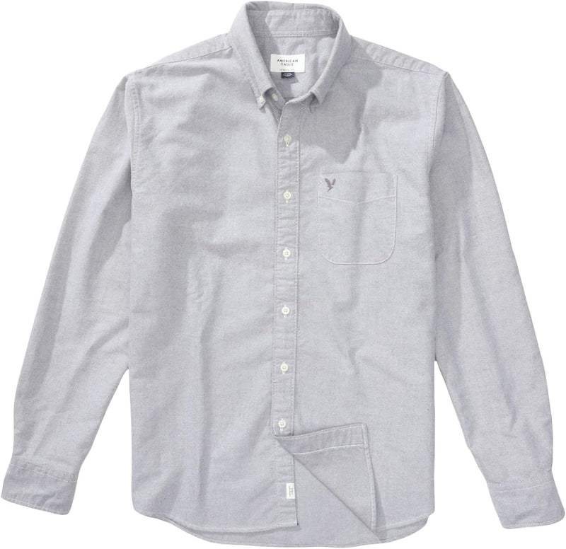 American Eagle Mens AE Everyday Oxford Button-Up Shirt Classic