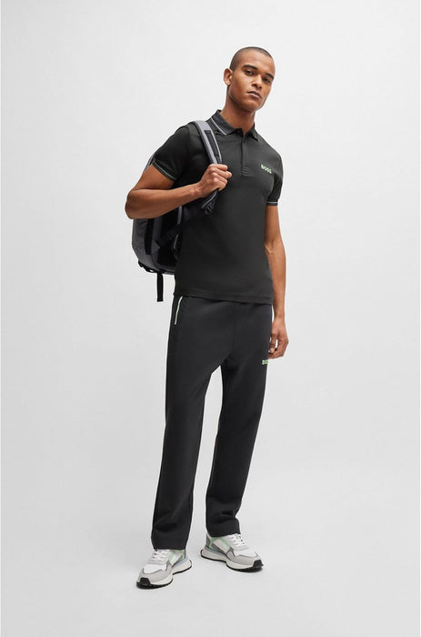 BOSS Men's Paule 1 Slim-Fit Interlock Cotton Polo Shirt with Mesh Logo