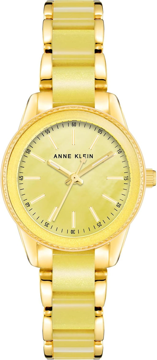 Women's Resin Bracelet Watch - Yellow/Gold