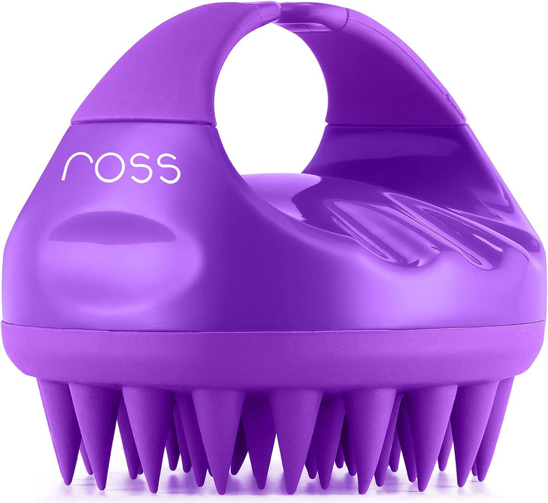 Ross Hair Scalp Massager Shampoo Brush with Soft Silicone Bristles (Black)