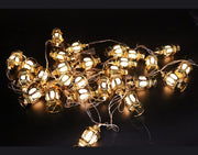 YU WELL EID Ramadan Decoration Lights, Star with Moon and serial lights, 3.5M Ramadan Lights with 8 Sequence Modes, comes with 220V. Celebration Lights (Stars with Mosque) - Retro Castle Strip