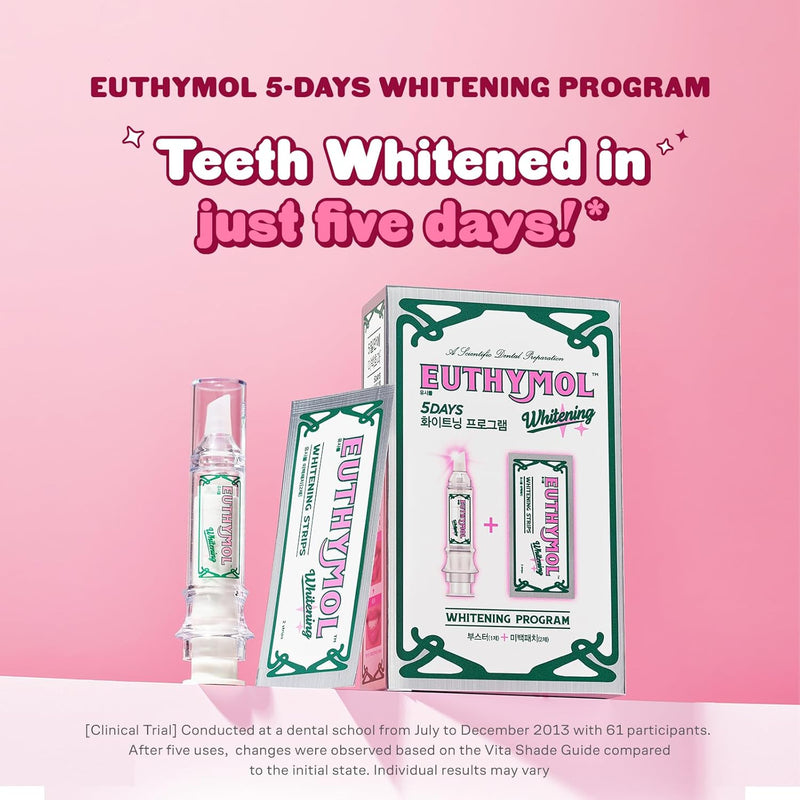 Euthymol Whitening Program (Booster + Patch 5 Piece Set) (Whitening Booster Strips 5P
