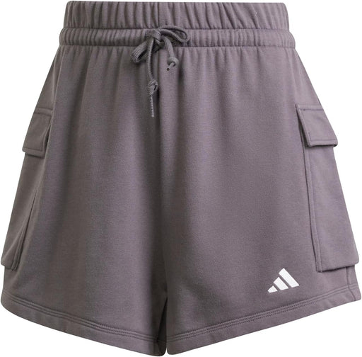 Women Essentials Small Logo French Terry Cargo Shorts - Grey