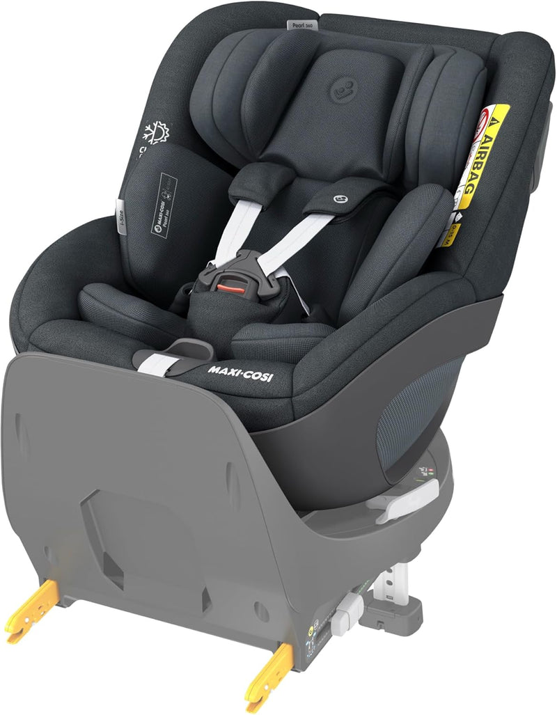 Maxi-Cosi Pearl 360 i-Size Infant Car Seat, 360 Swivel Car Seat, G-CELL Side Impact Protection, One-Hand Rotation, ClimaFlow, 0-4 Years, Authentic Red, 2 Year Warranty