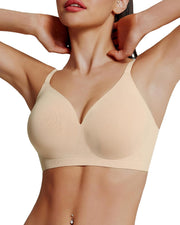 Seamless Bras Full Coverage Comfortable Wireless Bras for Women - skin-coloured