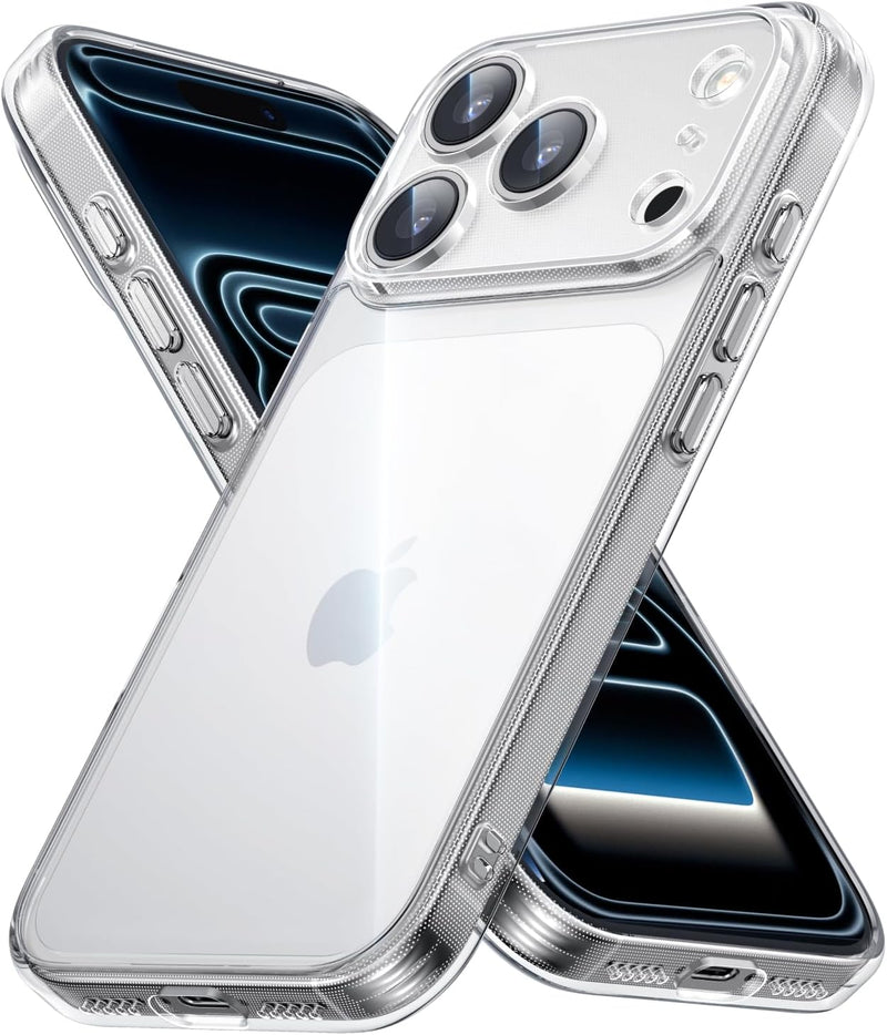 UGREEN for iPhone 17 Pro Case Clear Cover, Military-Grade Protection, Upgrade iCrystal Anti-Yellowing Tech, Anti-Scratch, Camera Control Protective Cover, Ultra Slim Transparent Case - Transparent iPhone 17 Pro