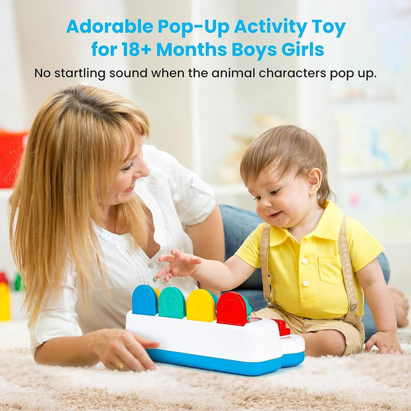 Baybee Baby Pop Up Toy Activity Animal Toys For Kids, Toys Learning Infant Sensory Push and Pop-Up Pals, Playing and Development Toys for Babies Toddlers 18 Months to 3 Years Boys Girls