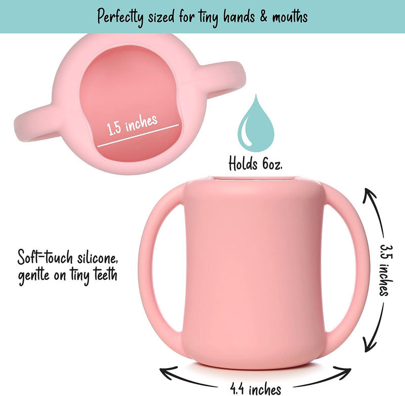 PrimaStella Unbreakable Silicone Baby and Toddler Training Cup (Periwinkle)