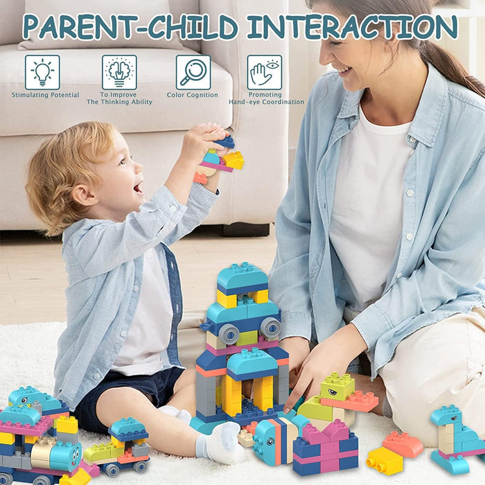 AM ANNA Soft Building Blocks Toys,20 Pcs Building Block Early Educational Sets Learning&Development Toys Stacking Block Kit for Toddlers Baby 1-5 Years Old Bath Toy,Can Be Boiled And Bitten