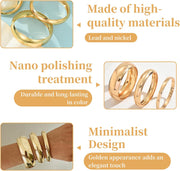 3PCS Chunky Gold Bangle Bracelets for Women Trendy Wide Wrist Cuff Bracelets Stack Bangle Punk Style Wide Chunky Cuff Bracelets Stack Fashion Jewelry Gift