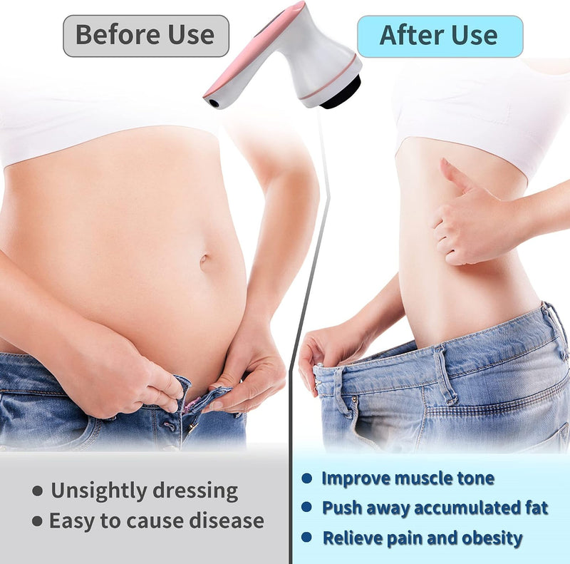Cellulite Massager - Cordless Handheld Full Body Sculpting Machine Vibrating Heated Lymphatic Massage with 6 Modes, Valentine's Day Gift