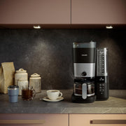 Philips All-in-1 Brew Drip Coffee Maker With Built-in grinder - 10 cups, Permanent filter, Duo-bean Container, LED Display - HD7900/50