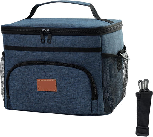 Insulated Lunch Bag for Men and women,Leak-Proof Cooler Lunch Box,Large Lunch Cooler Bag for Work,Travel,Picnic,navy blue,14L