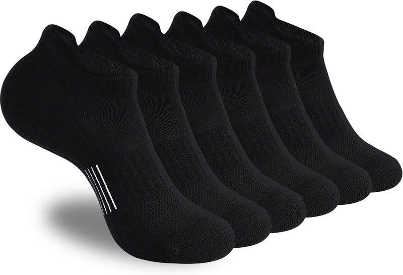 ATBITER Unisex Adult Athletic Socks Socks - 6pairs Black