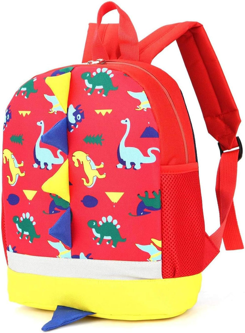 Cartoon Children's Schoolbag,Boys and Girls Kids Backpack Backpack Cartoon Cute Dinosaur Children kindergarten School Bag Fashion Backpack - Red