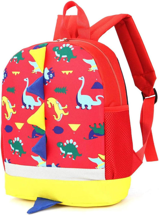 Cartoon Children's Schoolbag,Boys and Girls Kids Backpack Backpack Cartoon Cute Dinosaur Children kindergarten School Bag Fashion Backpack - Red