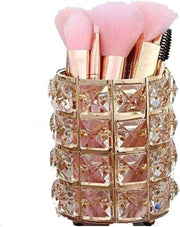 Portal AE Crystal Makeup Organizer - Gold Crystal Makeup Brush Holder Storage Organizer 10 * 12 (1 Piece)